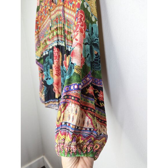 Farm Rio X Anthropologie Mendoza Peasant Blouse Size XS Boho Festival Fairy - Picture 4 of 7